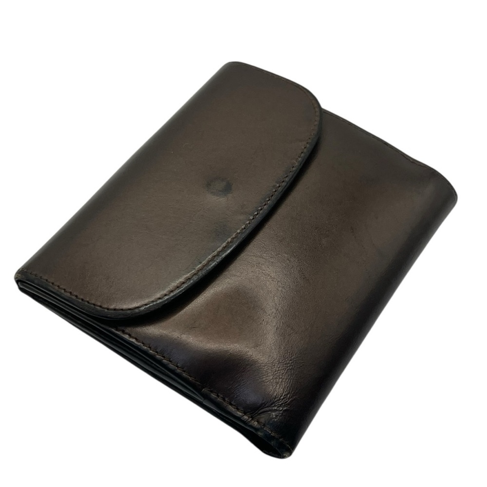 Gucci Brown Leather Wallet with Gold “G” Initial  Clip - Picture 4 of 9